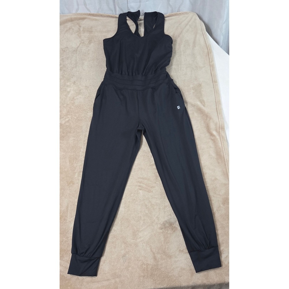 Sweaty Betty Gaia Yoga Jumpsuit Black Stretch Active SB9558 Womens Medium 8